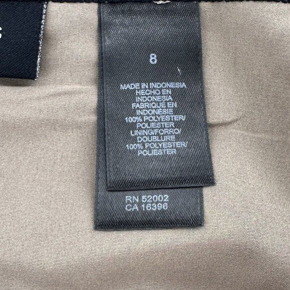 Axcess By Liz Claiborne Brown Black Pleated A-Line Skirt 8 Boho Ombre Pleated - Picture 6 of 12